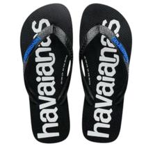 Chinelo Havaianas Top Logomania 2 - Preto e Azul