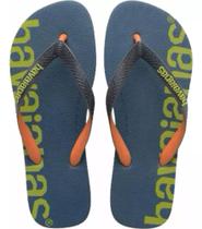 Chinelo Havaianas Top Logomania Hightech - Petróleo (sandália) Chinelo Havaianas Top Logomania Hightech - Petróleo (sandália)