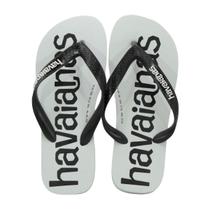 Chinelo Havaianas Top Logomania II Branco/Preto Chinelo Havaianas Top Logomania II Branco/Preto