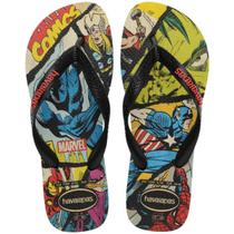 Chinelo Havaianas Top Marvel Classics - Preto e Vermelho