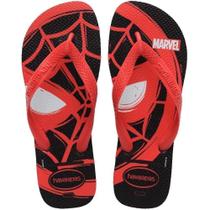 Chinelo Havaianas Top Marvel Logomania Preto/Vermelho 41/42