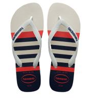 Chinelo Havaianas Top Nautical Branco/ Marinho Chinelo Havaianas Top Nautical Branco/ Marinho
