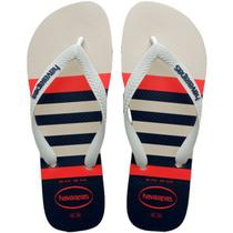 Chinelo havaianas top nautical branco