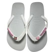 Chinelo Havaianas Top Personalizada Estilosa Coração e Estrela do Mar Rosa Tam 39.40