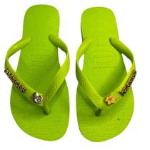 Chinelo Havaianas Top Personalizada Flor E Coração Dourado Chinelo Havaianas Top Personalizada Flor E Coração Dourado