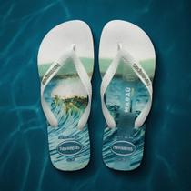 Chinelo Havaianas Top Surfer I Estampa Tropical Original