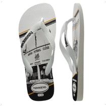 Chinelo Havaianas Top Times - Santos - Branco- Preto