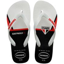 Chinelo Havaianas Top Times São Paulo FC Masculino - Branco e Preto