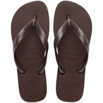Chinelo havaianas top tiras café