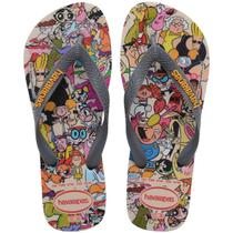 Chinelo Havaianas Top Warner Classics Masculino - Cinza e Amarelo Chinelo Havaianas Top Warner Classics Masculino - Cinza e Amarelo