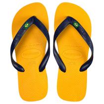 Chinelo Havaianas Unissex Brasil Bandeira Original Legítima Cor:Amarelo/MarinhoTamanho:35/36