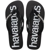 Chinelo Havaianas Unissex Logomania Tira Larga Cor:Preto e VermelhoTamanho:45/46 Chinelo Havaianas Unissex Logomania Tira Larga Cor:Preto e VermelhoTamanho:45/46