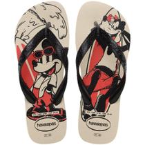 Chinelo Havaianas Unissex Top Disney Mickey e Pateta Bege
