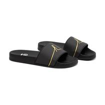 Chinelo Hocks Slide Black Golden