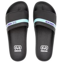 Chinelo hocks slide faixa - black/thifany