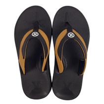 Chinelo Hurley Deck X-Fuse Camel Preto