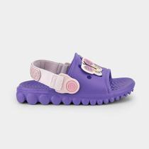 Chinelo Infantil Bibi Sun Slide Violeta de Borboleta