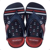 Chinelo Infantil Cartago Dakar Plus Baby Azul E Vermelho