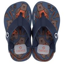 Chinelo Infantil Cartago Dedo Austin Baby Azul/Marrom