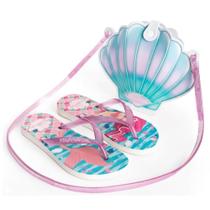 Chinelo Infantil Crical Guarujá + Bolsa Concha Praia Piscina Conforto Estilo