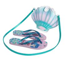 Chinelo Infantil Crical Guarujá + Bolsa Concha Praia Piscina Conforto Estilo
