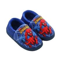 Chinelo Infantil de Algodão Homem-Aranha - Quentinho para Outono/Inverno