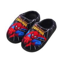 Chinelo Infantil de Algodão Homem-Aranha - Quentinho para Outono/Inverno