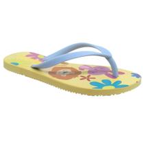 Chinelo Infantil De Dedo Com Estampa Desenhada Terra e Água