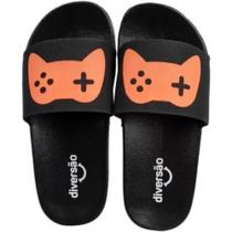 Chinelo Infantil Diversão Slide Gabriel Com Estampa Game