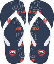 Chinelo Infantil Ecko Unltd Juvenil Unissex Off White / Azul Marinho
