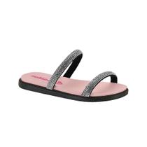 Chinelo Infantil Feminino Cristal Preto Molekinha 2312.255