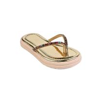 Chinelo Infantil Feminino Dourado Strass Colorido Confortável Fashion Calce Fácil Volta as Aulas Chinelo Infantil Feminino Dourado Strass Colorido Confortável Fashion Calce Fácil Volta as Aulas