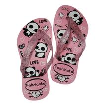 Chinelo Infantil Feminino FABRICATA Com Temas Divertidos Leve e Confortável