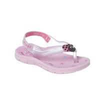 Chinelo Infantil Feminino Ortopé Acqua Joaninha com Glitter Rosa