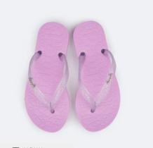 Chinelo Infantil Feminino Pampili Love em PVC cor Lilás 460.058