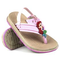 Chinelo Infantil Feminino Sandalia Criança Menina Confortável Papete Sereia Cor Rosa Chinelo Infantil Feminino Sandalia Criança Menina Confortável Papete Sereia Cor Rosa