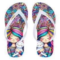 Chinelo Infantil Feminino Slim Menina Gatinho Magicc Bolsas