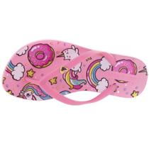 Chinelo Infantil Feminino Unicornio Kids Menina Terra e Água