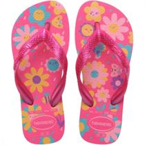 Chinelo Infantil Floral Rosa Havaianas Nº 29/30 Chinelo Infantil Floral Rosa Havaianas Nº 29/30