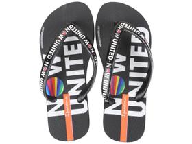 Chinelo Infantil Grendene Kids Ipanema - Masculino Now United Preto e Branco - Masculino Now United Preto e Branco