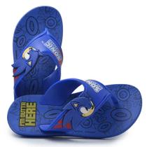 Chinelo Infantil Grendene Masculino Sonic 25 Rings 23162