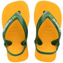 Chinelo Infantil Havaianas Baby Brasil Logo Amarelo - 4140