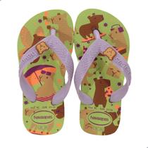 Chinelo Infantil Havaianas Kids Fantasy Capivara Verde Matcha