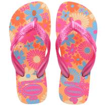 Chinelo infantil havaianas kids flores original alpargatas