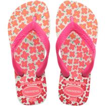 Chinelo infantil havaianas kids flores original alpargatas