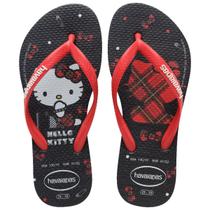 Chinelo Infantil Havaianas Kids Slim Hello Kitty Preto - 414