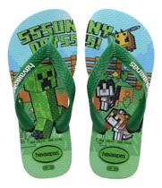 Chinelo Infantil Havaianas Macio Confortável Kids Minecraft Cor:VerdeTamanho:29/30 Chinelo Infantil Havaianas Macio Confortável Kids Minecraft Cor:VerdeTamanho:29/30