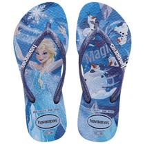 Chinelo Infantil Havaianas Slim Frozen Cf Feminino - Lilás - 31/32