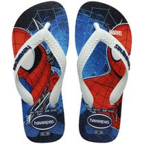 Chinelo infantil Havaianas Top Marvel Ii Fc - unissex - branco+azul+vermelho