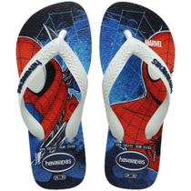 Chinelo infantil Havaianas Top Marvel Ii Fc - unissex - branco e azul